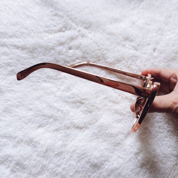 Addison Gold Heart-Shaped Sunglasses - Picture 7 of 13